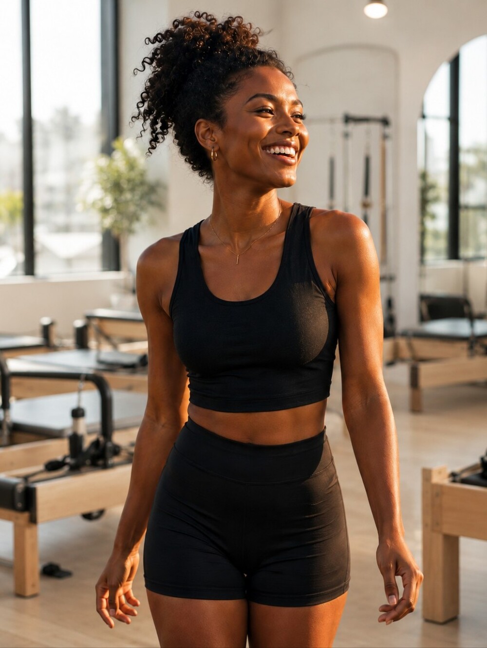 2/$15 - Joe Fresh Black Racerback Cropped Tank Sports Bra